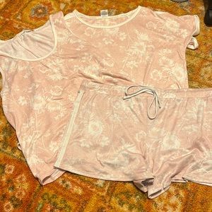 Lucky brand pink 3 piece set pajamas size XL